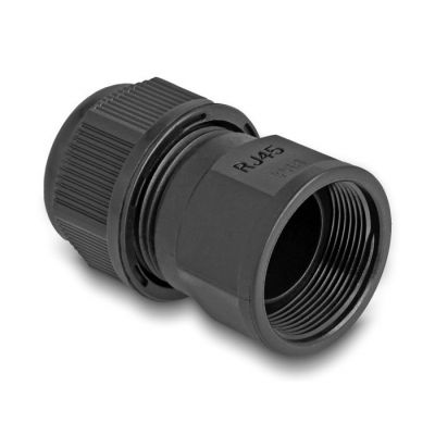 DELOCK σύνδεσμος για RJ45 86995, αδιάβροχος IP67, μαύρος | Καλώδια δικτύου στο smart-tech.gr