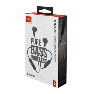 Bluetooth Hands Free JBL Tune 215 Neckband 16 ώρες Αυτονομία με Multi Pairing, Pure Bass Sound, Συμβατό με Voice Assistant JBLT215BTBLK Μαύρο | Ακουστικά Bluetooth στο smart-tech.gr