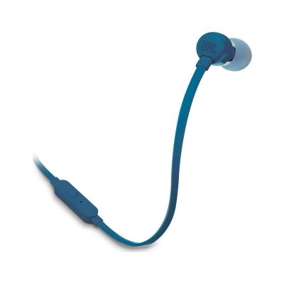 Hands Free JBL Tune 110 In-ear 3.5mm Pure Bass Sound 9mm με Μικρόφωνο και Πλακέ Καλώδιο JBLT110BLU Μπλε | Ακουστικά με μικρόφωνο (Handsfree) στο smart-tech.gr