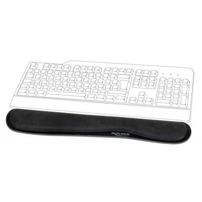 DELOCK στήριγμα καρπού για πληκτρολόγιο/laptop 12558, 20x85x465mm, μαύρο | MOUSE PADS στο smart-tech.gr