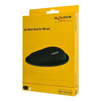 DELOCK στήριγμα καρπού για ποντίκι 12602, 25x115x165mm, μαύρο | MOUSE PADS στο smart-tech.gr