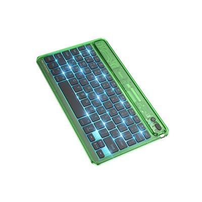 Πληκτρολόγιο Hoco S55 Ασύρματο BT5.0 500mAh 78 Πλήκτρα με ημιδιαφανές σχέδιο και εφέ φωτισμού Candy Green | ΠΛΗΚΤΡΟΛΟΓΙΑ στο smart-tech.gr