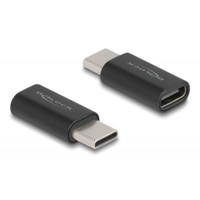 DELOCK αντάπτορας USB-C 60034, αρσενικό σε θηλυκό, 10Gbps, μαύρος | Καλώδια USB-C (Type-C) στο smart-tech.gr