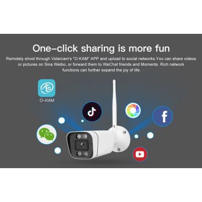 VSTARCAM smart IP κάμερα CS58, IP66, 3MP, WiFi, ανίχνευση καπνού | Διαδικτυακές IP Κάμερες στο smart-tech.gr