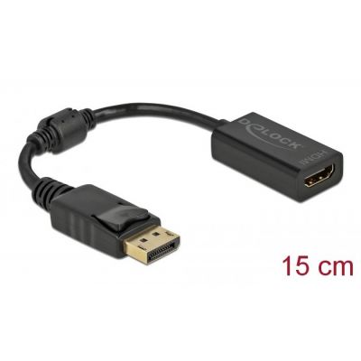 DELOCK αντάπτορας DisplayPort σε HDMI 61011, 1080p Passive, 15cm, μαύρος | Λοιπά Καλώδια, Adaptors & Μετατροπείς στο smart-tech.gr