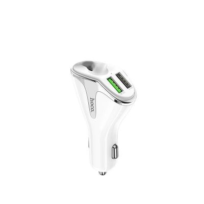 Φορτιστής Αυτοκινήτου Hoco E47 Pro Traveller Dual USB QC3.1 DC5V και 18W Λευκός | ΦΟΡΤΙΣΤΕΣ / ΤΡΟΦΟΔΟΤΙΚΑ USB στο smart-tech.gr