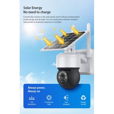 SECTEC smart ηλιακή κάμερα ST-S517C-3M, 3MP, PIR, PTZ, cloud/micro SD | Διαδικτυακές IP Κάμερες στο smart-tech.gr