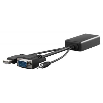 GOOBAY αντάπτορας HDMI σε VGA & 3.5mm 61259, 1080p, μαύρος | Λοιπά Καλώδια, Adaptors & Μετατροπείς στο smart-tech.gr