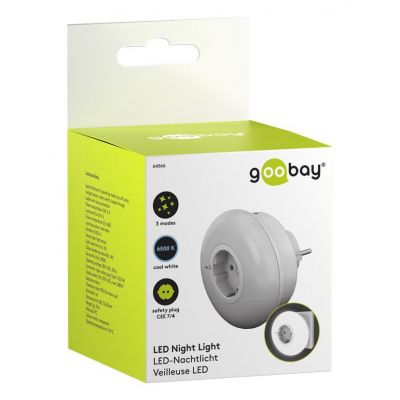 GOOBAY LED φωτιστικό νυκτός 64566 με πρίζα schuko, 6500K, IP20 | Λάμπες - Λαμπτήρες - Φωτιστικά στο smart-tech.gr