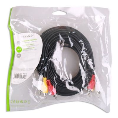NEDIS CVGP24300BK100 | Καλώδια & Adaptors Εικόνας & Ήχου RCA στο smart-tech.gr