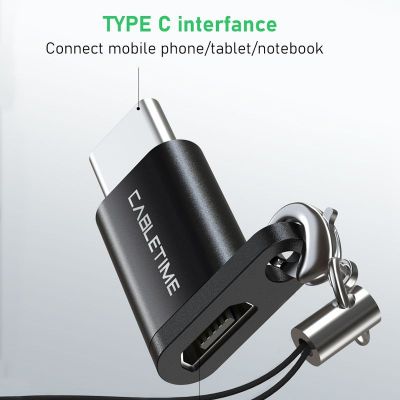 CABLETIME αντάπτορας USB Type-C σε USB Micro CMBF, μαύρος | Καλώδια USB-C (Type-C) στο smart-tech.gr