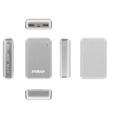 Power Bank Energizer Eveready Mini 10000mAh 2.1A με 2x USB 2.0 και LED Ένδειξη Μπαταρίας Ασημί | POWER BANKS στο smart-tech.gr