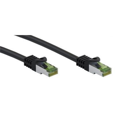 GOOBAY καλώδιο S/FTP CAT 8.1 61092, copper, AWG 26, GHMT, 0.50m, μαύρο | Καλώδια δικτύου στο smart-tech.gr