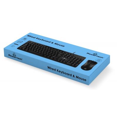 POWERTECH set ποντίκι & πληκτρολόγιο PT-1068, ενσύρματο, 1000dpi, μαύρο | ΠΛΗΚΤΡΟΛΟΓΙΑ στο smart-tech.gr