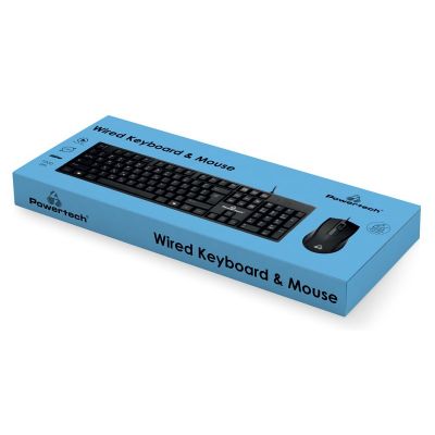 POWERTECH set ποντίκι & πληκτρολόγιο PT-1075, ενσύρματο, 1000dpi, μαύρο | ΠΛΗΚΤΡΟΛΟΓΙΑ στο smart-tech.gr