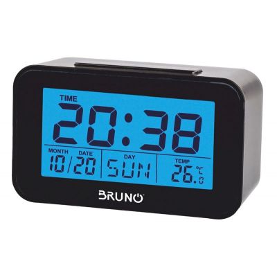 BRUNO ξυπνητήρι BRN-0130 με μέτρηση θερμοκρασίας, °C & °F, μαύρο | ΟΙΚΙΑΚΟΣ ΕΞΟΠΛΙΣΜΟΣ στο smart-tech.gr