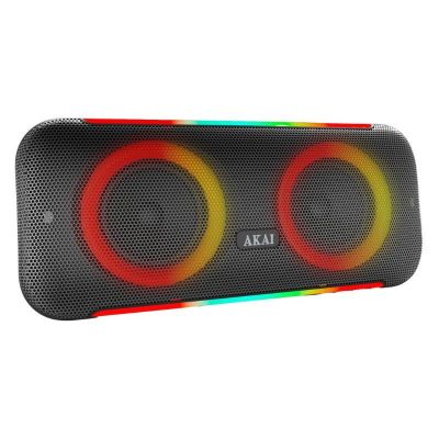 Akai ABTS-70 Φορητό αδιάβροχο ηχείο Bluetooth με TWS, LED, AWS, USB/SD, FM, AUX – 40W | Φορητά ασύρματα ηχεία Bluetooth στο smart-tech.gr