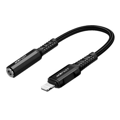 Αντάπτορας Handsfree Acefast C1-05 Lightning σε 3.5mm Θηλυκό Apple Certified MFI 1.8m. 18cm Μαύρος | ΚΑΛΩΔΙΑ & ADAPTORS στο smart-tech.gr