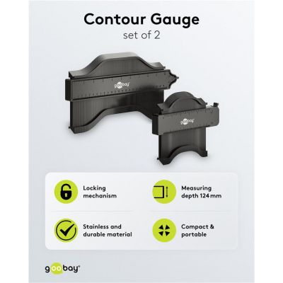 GOOBAY σετ παντογράφοι 61668, κλίμακα σε inch/cm, 130/250mm, 2τμχ | ΕΡΓΑΛΕΙΑ ΧΕΙΡΟΣ  στο smart-tech.gr