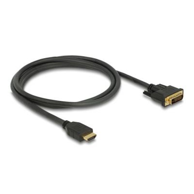 DELOCK καλώδιο HDMI σε DVI 85653, 2K/60Hz, 7.92 Gbps, 1.5m, μαύρο | Λοιπά Καλώδια, Adaptors & Μετατροπείς στο smart-tech.gr