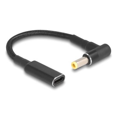 POWERTECH καλώδιο τροφοδοσίας CAB-UC068, USB-C σε 5.5x2.5mm, 15cm, μαύρο | ΤΡΟΦΟΔΟΤΙΚΑ & ΦΟΡΤΙΣΤΕΣ ΓΙΑ LAPTOP στο smart-tech.gr