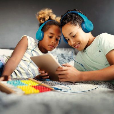 Motorola Moto JR300 BL Μπλε ασύρματα on ear Bluetooth παιδικά ακουστικά με splitter | Ακουστικά Bluetooth στο smart-tech.gr