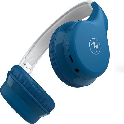Motorola Moto JR300 BL Μπλε ασύρματα on ear Bluetooth παιδικά ακουστικά με splitter | Ακουστικά Bluetooth στο smart-tech.gr