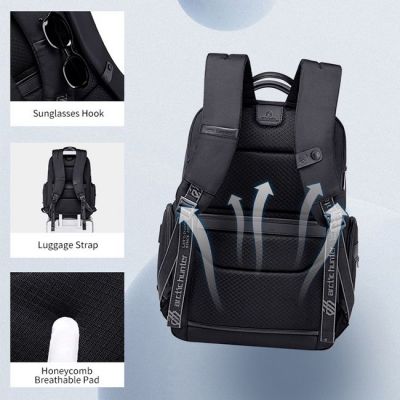 ARCTIC HUNTER τσάντα πλάτης B00544 με θήκη laptop 17", 40L, USB, μαύρη | Τσάντες & Σακίδια καθημερινής χρήσης στο smart-tech.gr