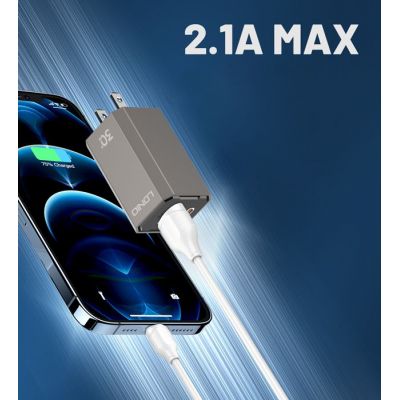 LDNIO καλώδιο USB-C σε USB LS372, 2.1A, 2m, λευκό | Καλώδια USB-C (Type-C) στο smart-tech.gr