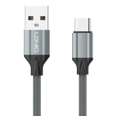 LDNIO καλώδιο USB-C σε USB LS442, 2.4A, 2m, γκρι | Καλώδια USB-C (Type-C) στο smart-tech.gr