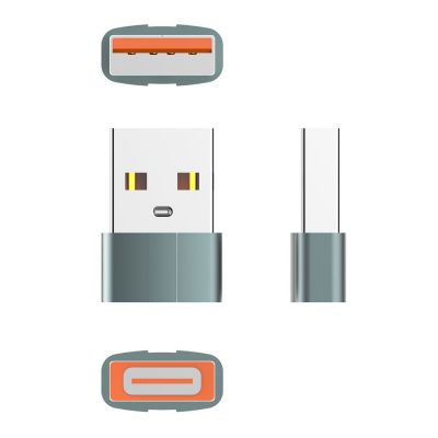 LDNIO αντάπτορας USB σε USB-C LC150, αρσενικό σε θηλυκό, γκρι | Καλώδια USB-C (Type-C) στο smart-tech.gr