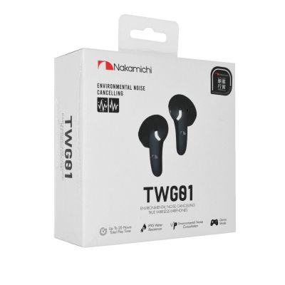 Wireless Hands Free TWS Nakamichi TWG01 BT5.3 IPX5 ENC Low Latency και 20 Ωρες Διάρκεια Μπαταρίας Μαύρα | Ακουστικά Bluetooth στο smart-tech.gr