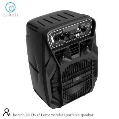 Φορητό Ηχείο Wireless DS07 Force BT4.2 10W 1800mAh με Micro SD Ενσύρματο Μικρόφωνο και LED Μαύρο | Φορητά Ασύρματα Ηχεία Bluetooth στο smart-tech.gr