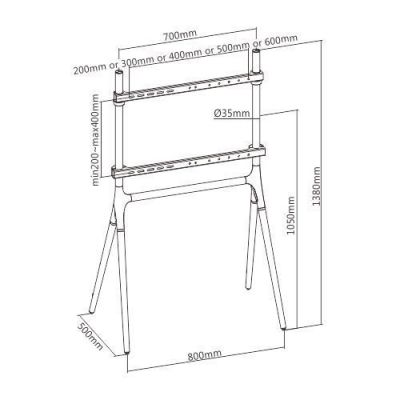BRATECK βάση δαπέδου FS12-46F-01 για τηλεόραση 49-70", έως 40kg | ΒΑΣΕΙΣ ΣΤΗΡΙΞΗΣ ΣΥΣΚΕΥΩΝ στο smart-tech.gr