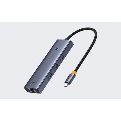 Baseus UltraJoy USB 3.0 Hub 3 Θυρών με σύνδεση USB-C Γκρι (B0005280A813-00) (BASB0005280A813-00) | ΣΤΑΘΜΟΙ ΣΥΝΔΕΣΗΣ (USB HUB - BLUETOOTH) στο smart-tech.gr