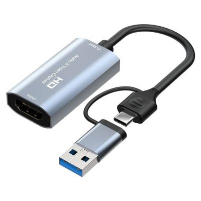 CABLETIME HDMI video capture CT-ACHC-AG, USB & USB-C, 4K/60Hz, γκρι | Λοιπά Καλώδια, Adaptors & Μετατροπείς στο smart-tech.gr
