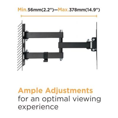 POWERTECH επιτοίχια βάση PT-1129 για τηλεόραση 23-43", full motion, 30kg | Βάσεις τηλεοράσεων τοίχου στο smart-tech.gr