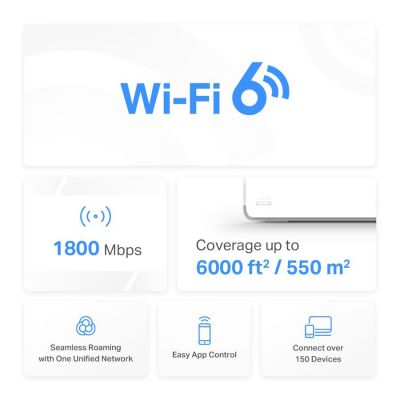 MERCUSYS Mesh Wi-Fi 6 System Halo H70X, 1.8Gbps Dual Band, 3τμχ, V. 1.20 | Access Points - WiFi Extenders στο smart-tech.gr