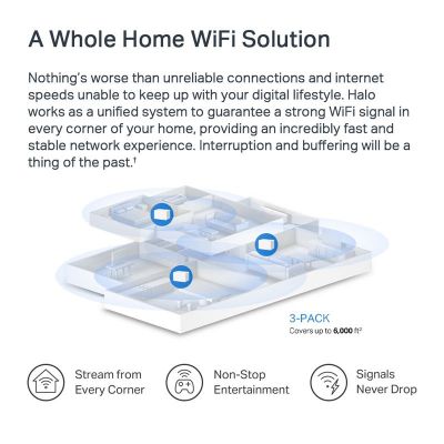 MERCUSYS Mesh Wi-Fi 6 System Halo H70X, 1.8Gbps Dual Band, 3τμχ, V. 1.20 | Access Points - WiFi Extenders στο smart-tech.gr