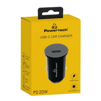 POWERTECH φορτιστής αυτοκινήτου PT-1146, USB-C, 20W PD, μαύρος | ΦΟΡΤΙΣΤΕΣ / ΤΡΟΦΟΔΟΤΙΚΑ USB στο smart-tech.gr