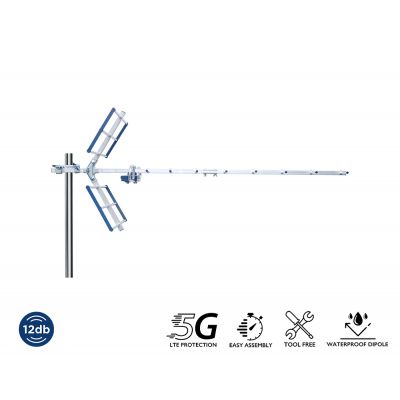 ΚΕΡΑΙΑ YAGI 12db 5G 21-48 | UHF - LTE στο smart-tech.gr
