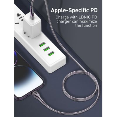 LDNIO καλώδιο Lightning σε USB-C LC651I, 30W, 1m, χρυσό | Καλώδια USB-C (Type-C) στο smart-tech.gr