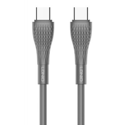 LDNIO καλώδιο USB-C σε USB-C LC671C, 65W PD, 1m, γκρι | Καλώδια USB-C (Type-C) στο smart-tech.gr