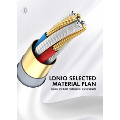 LDNIO καλώδιο USB-C σε USB-C LC812C, 65W PD, 2m, λευκό | Καλώδια USB-C (Type-C) στο smart-tech.gr