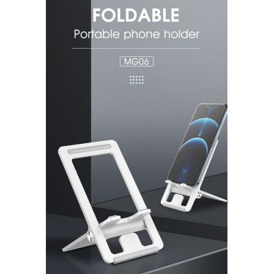 LDNIO βάση smartphone MG06, foldable, 4.7-7.2", λευκή | ΒΑΣΕΙΣ ΣΤΗΡΙΞΗΣ στο smart-tech.gr