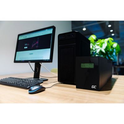 UPS Green Cell UPS01 LCD Micropower 600VA LCD 12V/7Ah 360W 2x Schuko 298 x 101 x 142 mm | UPS - ΣΤΑΘΕΡΟΠΟΙΗΤΕΣ στο smart-tech.gr