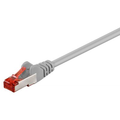 GOOBAY καλώδιο δικτύου 93569, CAT 6 S/FTP (PiMF), CCA, 1m, γκρι | Καλώδια δικτύου στο smart-tech.gr