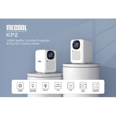 MECOOL smart βιντεοπροβολέας KP2, 1080p FHD, 600 ANSI, Wi-Fi, λευκός | Βιντεοπροβολείς (Projectors)  στο smart-tech.gr