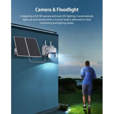 SECTEC smart ηλιακή κάμερα ST-518, 3MP, 4G, PIR, PTZ, SD, 20000mAh, IP65 | Διαδικτυακές IP Κάμερες στο smart-tech.gr