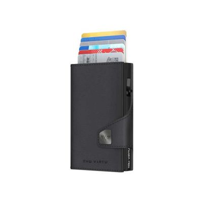 TRU VIRTU Click & Slide Wallet Vegan Bio Apple Black/Black | ΣΕΙΡΑ CLICK & SLIDE στο smart-tech.gr